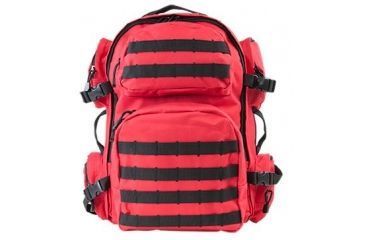 Image of Vism 2911 Series Tactical Backpack with Ballistic Soft Panel-Rectangle Cut 10in X12in, Red BSCBR2911-A
