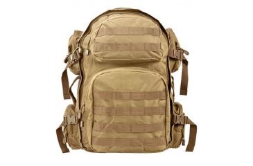Image of Vism 2911 Series Tactical Backpack with Ballistic Soft Panel-Rectangle Cut 10in X12in, Tan BSCBT2911-A