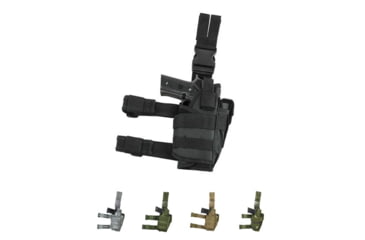 Image of VISM 2954 Tactical Drop Leg RH Holster, Black, Digital Camo, Green, Tan, Woodland Camo