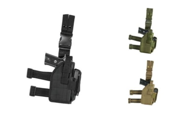 Image of VISM 2954 Universal Drop Leg RH Holster, Black, Green, Tan