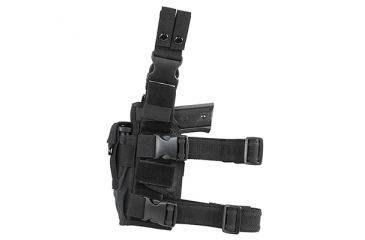 Image of VISM 2955 Tactical Drop Leg Adjustable Holster, Black CVDLHOL2955B