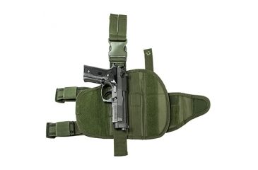 Image of VISM 2955 Tactical Drop Leg Adjustable Holster, Green CVDLHOL2955G