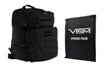 Image of Vism 2974 Series Assault Backpack with Ballistic Soft Panel-Rectangle Cut 11in X14in, Black BSCBAB2974-A