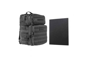 Image of Vism Assault Backpack w/11x14in Level IIIA Hard Ballistic Plate, Urban Gray BUFLCBAU2974-A