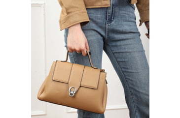 Image of VISM BW2306 PU Leather Purse, Tan, BW2306T