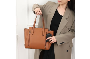 Image of VISM BW2810 PU Leather Purse, Brown, BW2810BR