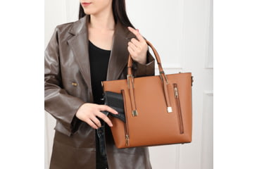 Image of VISM BW6850 PU Leather Purse, Brown, BW6850BR