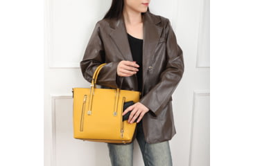 Image of VISM BW6850 PU Leather Purse, Yellow, BW6850Y