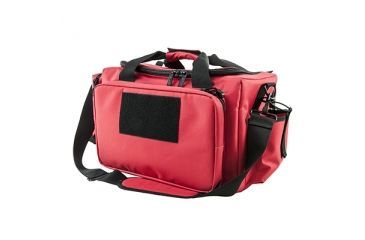 Image of VISM Competition Range Bag w/ Zippered Compartments, Red w/Black Trim CVCRB2950R
