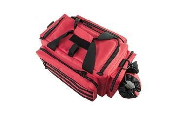Image of VISM Competition Range Bag w/ Zippered Compartments, Red w/Black Trim CVCRB2950R