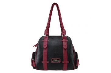Image of Vism Concealed Carry Braided Shoulder Bag, Burgundy, BWB002