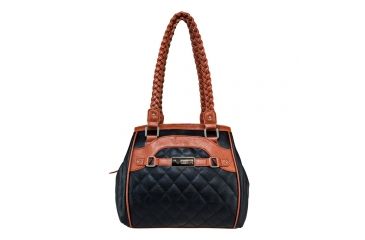 Image of Vism Concealed Carry Braided Tote Bag, Black w/Brown, BWF002