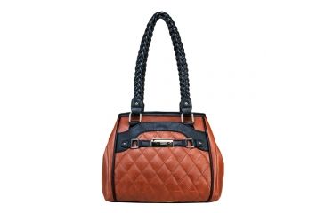 Image of Vism Concealed Carry Braided Tote Bag, Brown w/Black, BWF003