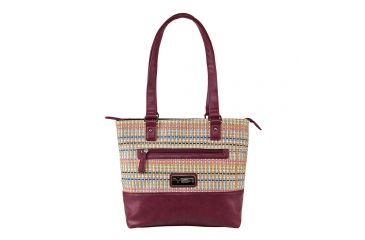 Image of Vism Concealed Carry Printed Tote Bag, Burgundy, BWK002