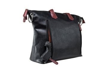 Image of Vism Concealed Carry Satchel Bag, Black w/Brown, BWE002