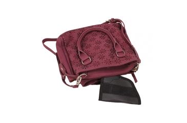 Image of Vism Daisy Crossbody Satchel, Burgundy, BWQ003