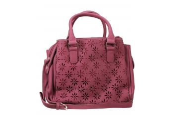 Image of Vism Daisy Crossbody Satchel, Burgundy, BWQ003