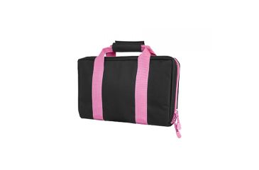 Image of VISM Discreet Handgun/Pistol Case, Black/Pink Trim, 10.75in.x2in.x13.5in. 196658