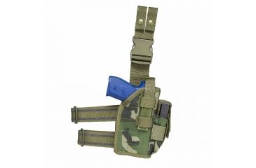 Image of Vism Drop Leg Universal Holster , Woodland Camo, CVDLHOL2954WC