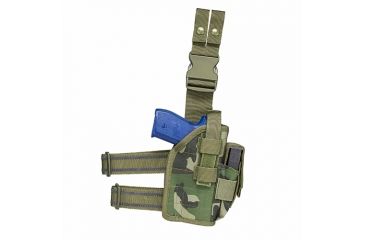 Image of Vism Drop Leg Universal Holster , Woodland Camo, CVDLHOL2954WC