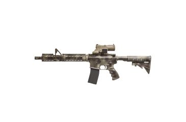 Image of Vism ECO 4X34 Prismatic Rifle Scope w/ Green Laser, Red/White LED Navigation Light, Tan VECO434QRTM2