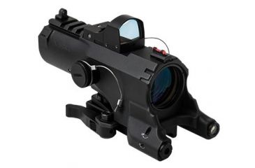 Image of VISM ECO Prismatic Scope 4X Scope/Laser &amp; NAV LED/Green Micro Dot, Black VECO434QRBG