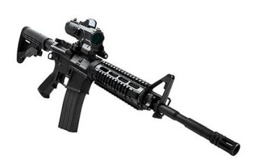 Image of VISM ECO Prismatic Scope 4X Scope/Laser &amp; NAV LED/Green Micro Dot, Black VECO434QRBG