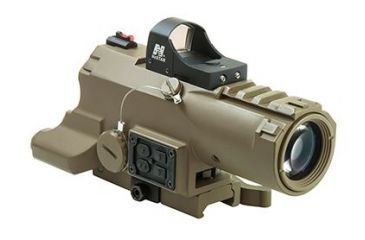 Image of VISM ECO Prismatic Scope 4X Scope/Laser &amp; NAV LED/Green Micro Dot, Tan VECO434QRTG