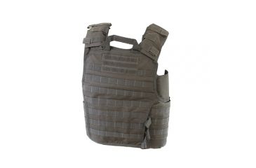 Image of Vism Expert Plate Carrier Vest w/Two Rectangle Cut Soft Ballistic Panels, Urban Gray, BSCVPCVX2963U-A