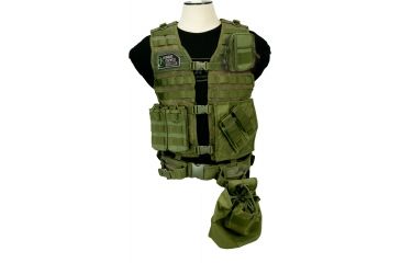 Image of Vism Zombie Rezurrection Kit, Green - with Vest, MOLLE Panel, 4 Pouches