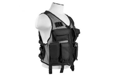 Image of VISM Lightweight Mesh Tactical Vest, Black CMTV2951B