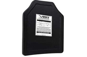 Image of VISM LVL III+ SRT Ceramic/PE Ballistic Plate, 10X12, Curved Shooters Cut, Black, BP3PC1012
