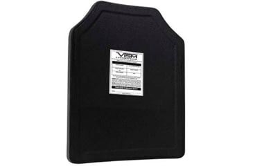 Image of VISM LVL III+ SRT Ceramic/PE Ballistic Plate, 11X14, Curved Shooters Cut, Black, BP3PC1114