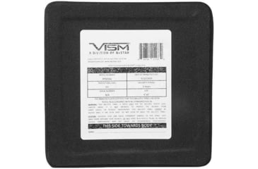 Image of VISM LVL IV Ceramic/PE Ballistic Plate, 6X6, Curved Side, Black, B4C66C