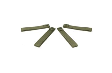 Image of VISM Molle Long 6in Thumb Snap Straps, 4 Pack, Green CVMSL3011G