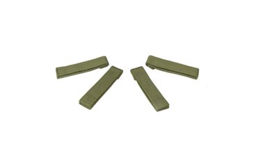 Image of VISM Molle Small 4in Thumb Snap Straps, 4 Pack, Green CVMSS3012G