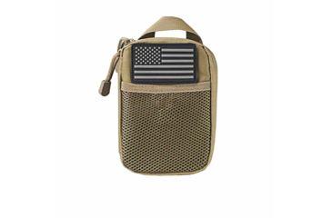 Image of Vism Molle Utility Pouch With U.S. Patch, Tan CVAP3006T