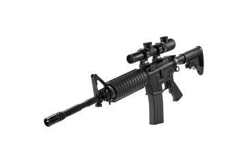 Image of VISM Safari Series 1.1, 4X24 Rifle Scope/Red And Green Illum./Cross Plex Reticle, Green Lens, Black VSAFS11424G