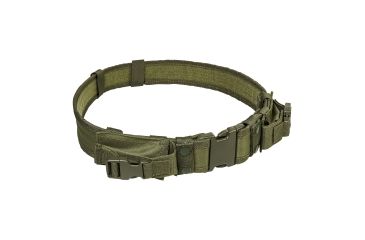 Image of Vism Tactical Shooting / Gun Belt w/ Two Pouches, Green, Adjustable Waist Size 32 - 49 in CVBLT2978G