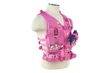 Image of VISM Tactical Vest, Hydration System Compatible, Pink Camo, XS-S CTVC2916PC