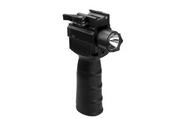 Image of VISM Vertical Grip w/ Built In LED Flashlight &amp; Red Laser VAQVGFLR