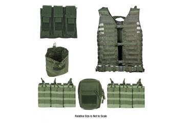 Image of Zombie Zombat Kit, Green - with Vest and 5 Pouches