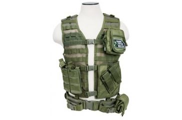 Image of VISM Zombie Dead Ops Kit w/ Vest and 4 Mag Pouches, Green, Rezurrection Kit w/ Vest, MOLLE Panel, 4 Pouches 196626
