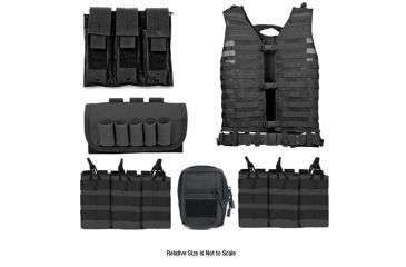 Image of Zombie Infected Kit, Black - with Vest and 5 Pouches