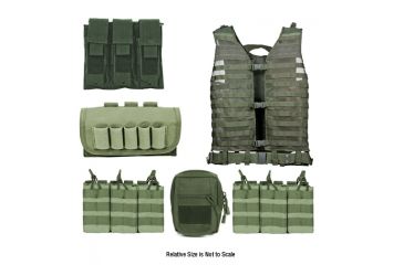Image of Zombie Infected Kit, Green - with Vest and 5 Pouches