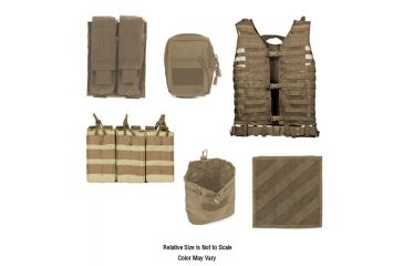 Image of Zombie Rezurrection Kit, Tan - with Vest, MOLLE Panel, 4 Pouches