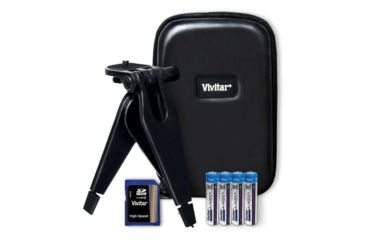 Image of Vivitar VIV Cam Kit, Tripod SD memory card, Case and Batteries