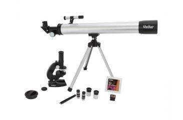 Image of Vivitar Telescope/Microscope Combo Kit--20x-40x Telescope w/Tabletop Tripod+Microscope Set VIV-TELMIC-20