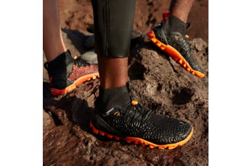 Image of Vivobarefoot Esc Tempest Trailrunning Shoes - Mens, Obsidian/Orange, 12 US, 300099-03-45