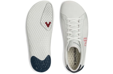 Image of Vivobarefoot Geo Court Eco Casual Shoes - Mens, White/Navy/Red, 8 US, 300134-02-41